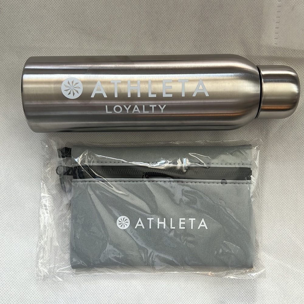 NWT Athleta Small Pouch & Water Bottle